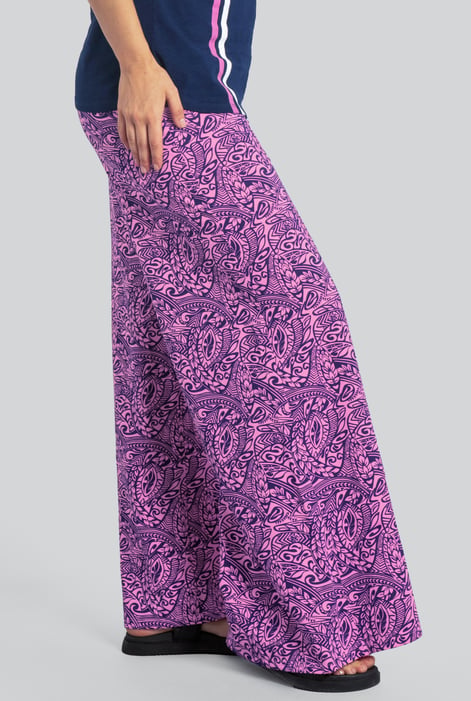 Womens Pink Paisley Printed Wide Leg Trouser