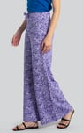Womens Paisley Printed Wide Leg Trouser