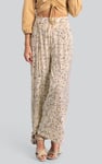 Womens Printed Wide Leg  Jersey Trousers