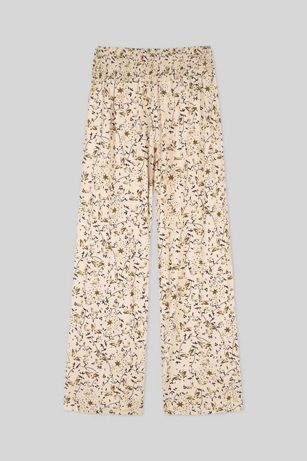 Womens Printed Wide Leg  Jersey Trousers