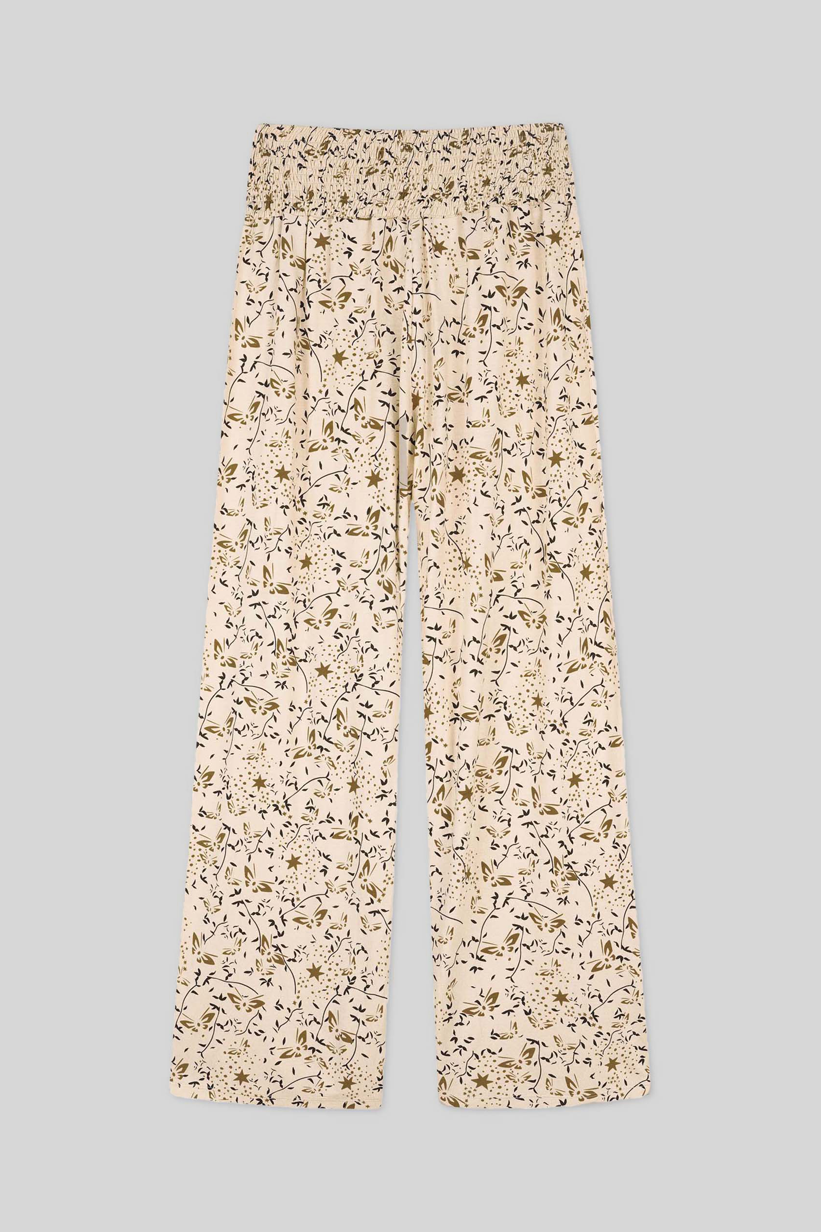 Womens Printed Wide Leg  Jersey Trousers