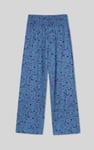 Womens Printed Wide Leg  Jersey Trousers