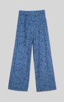 Womens Printed Wide Leg  Jersey Trousers