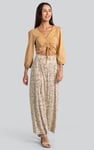 Womens Printed Wide Leg  Jersey Trousers