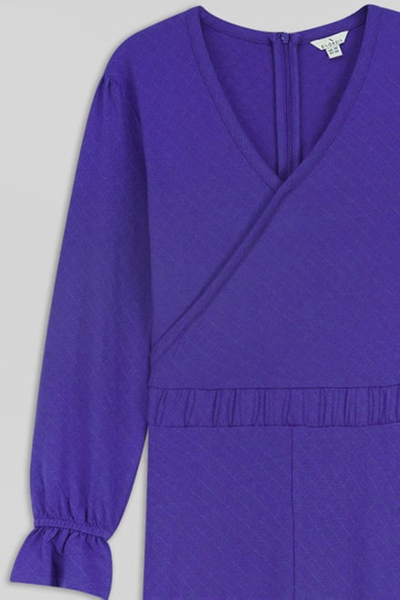 Women Long Sleeve Wrap Jumpsuit