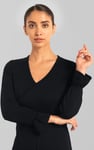 Women Long Sleeve Wrap Jumpsuit