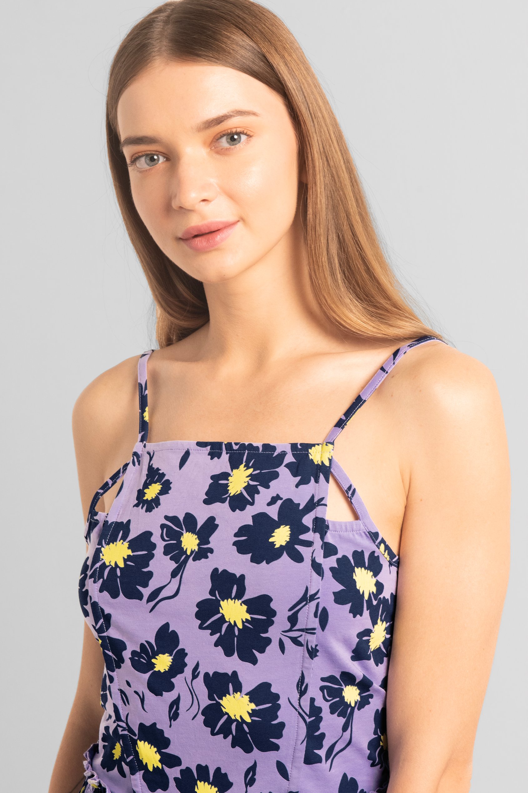 Smocked Waist Floral Printed Jumpsuit