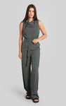 Women’s Sleeveless Blended Fabric Jumpsuit
