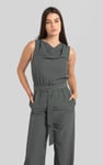 Women’s Sleeveless Blended Fabric Jumpsuit