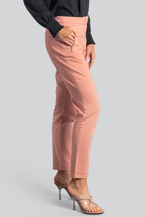 Khaki Stretch Slim Side Zip Pocket Trouser