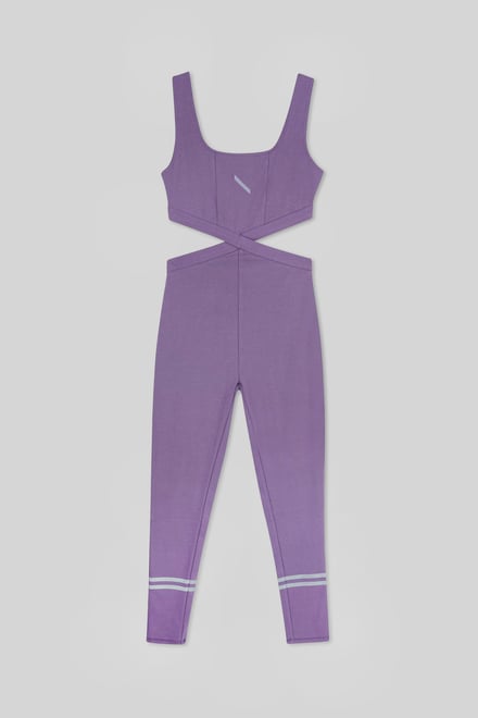 Reflective Print Bodycon Active Jumpsuit