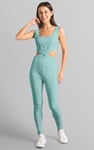 Reflective Print Bodycon Active Jumpsuit