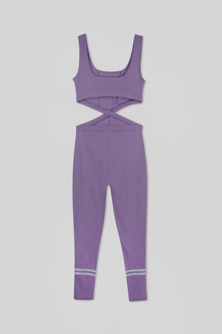 Reflective Print Bodycon Active Jumpsuit