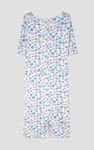 Womens Daisy Floral Print Ribbed Playsuit