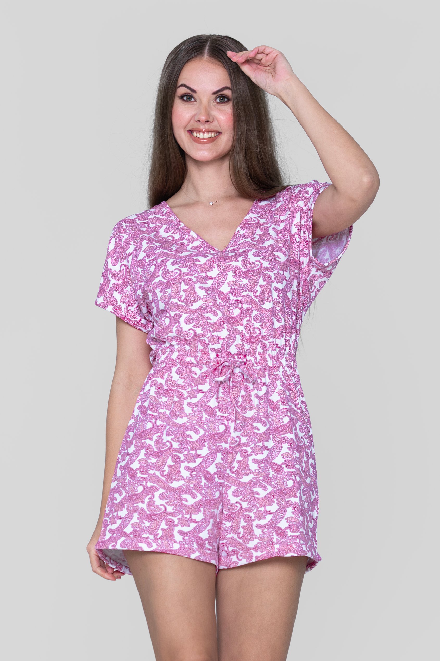 Roll up Sleeves AOP Play Suit