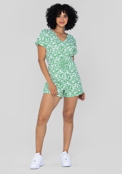 Roll up Sleeves AOP Play Suit