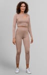 Ribbed Crop Top & High Waist Leggings Set