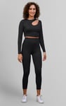 Ribbed Crop Top & High Waist Leggings Set