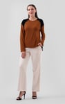 Womens Colour Block Raglan Sleeve Tops