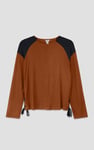 Womens Colour Block Raglan Sleeve Tops