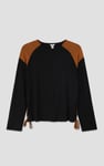 Womens Colour Block Raglan Sleeve Tops