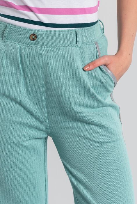 Blue Design Terry Trousers With Reflective Tape Detailing