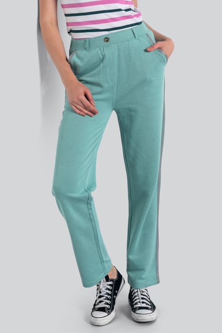 Design Terry Trousers With Reflective Tape Detailing