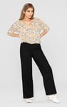 Wide Leg Woven Smart Trousers