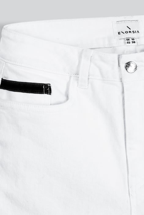 Women's White Denim Shorts
