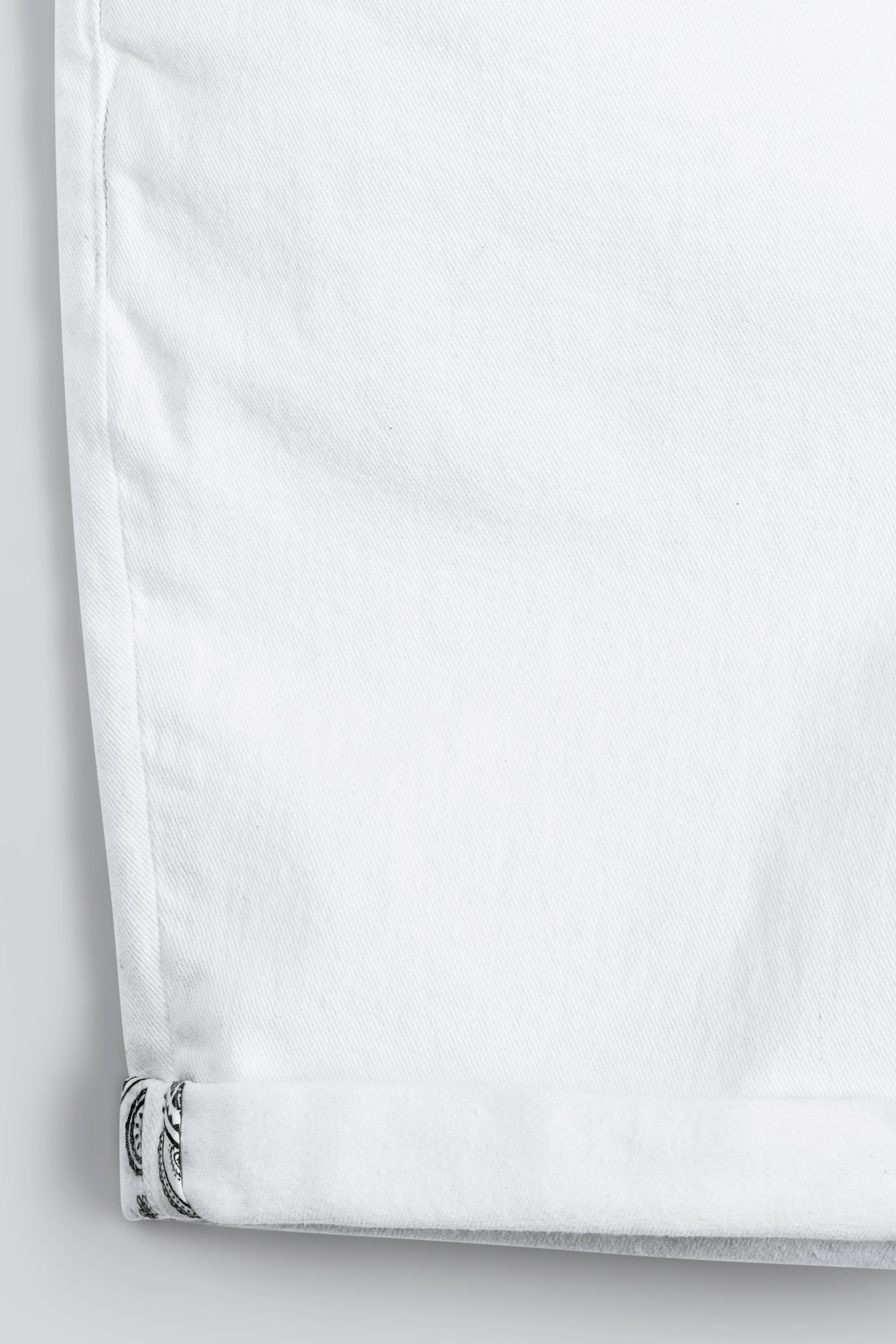 Denim Turned Hem Stretch Shorts