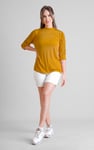 Denim Turned Hem Stretch Shorts