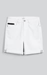 Denim Turned Hem Stretch Shorts
