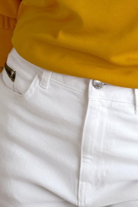 Denim Turned Hem Stretch Shorts