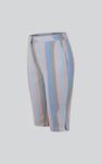 Striped Herringbone Texured Mid-Length Shorts