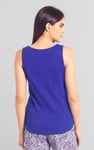 Textured Sleeveless V-neck Tank Top