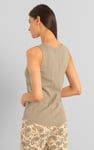 Textured Sleeveless V-neck Tank Top