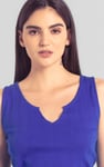 Textured Sleeveless V-neck Tank Top