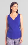 Textured Sleeveless V-neck Tank Top