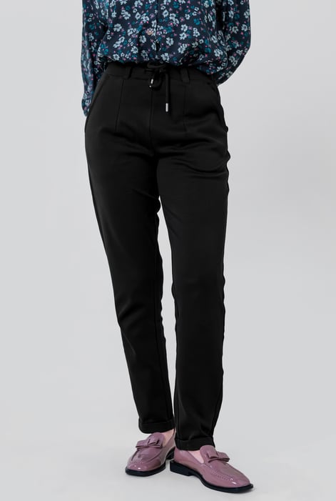Black Enorsia Jersey Tapered Trouser