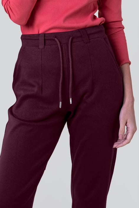 Red Enorsia Jersey Tapered Trouser