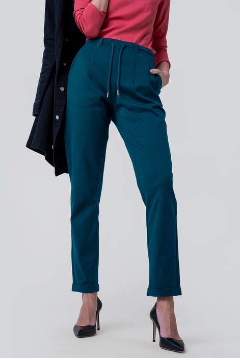 Black Enorsia Jersey Tapered Trouser