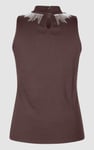 Silver Sequin High Neck Sleeveless Top