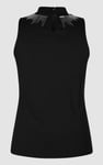 Silver Sequin High Neck Sleeveless Top