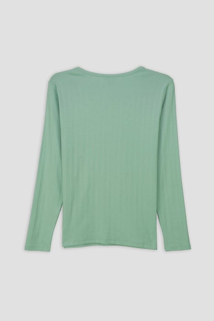 Ribbed Cycling Shorts & LS T-Shirt  Set