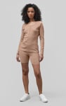 Ribbed Cycling Shorts & LS T-Shirt  Set