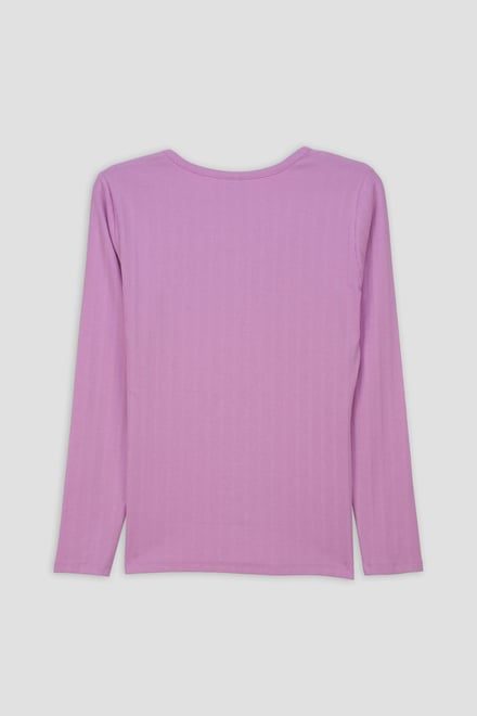 Ribbed Cycling Shorts & LS T-Shirt  Set
