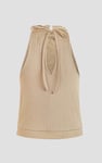 Halter Neck Bow Details Crop Top