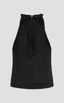 Halter Neck Bow Details Crop Top