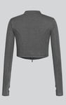 Design Jersey Long Sleeve Crop Zip Top