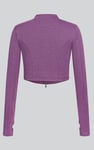 Design Jersey Long Sleeve Crop Zip Top